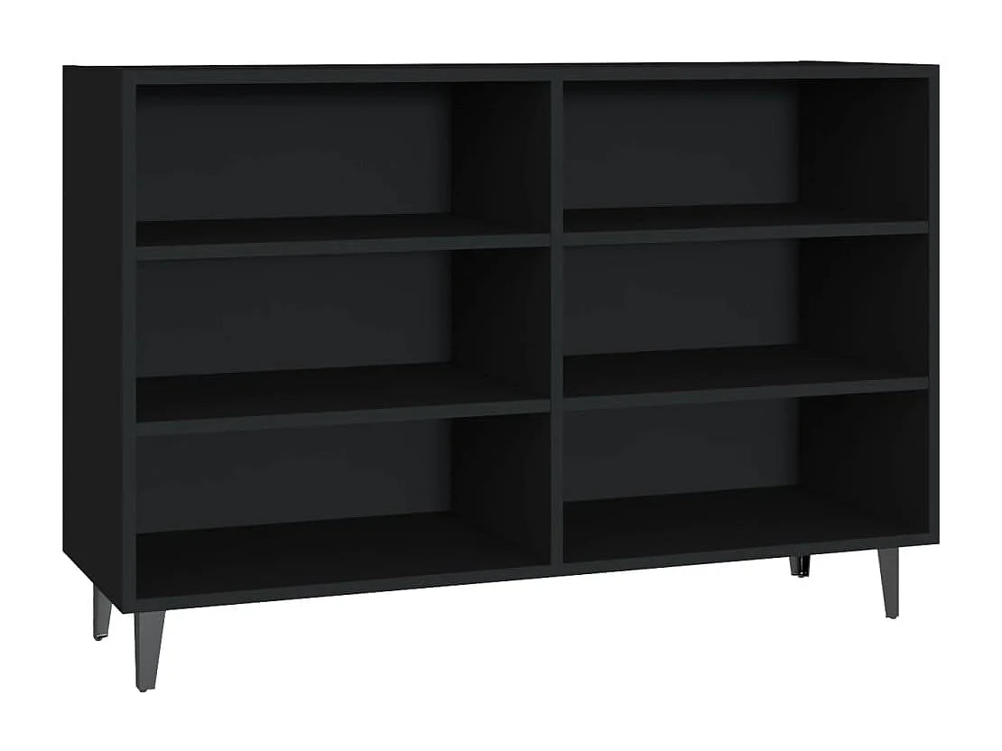 Credenza Nera 103,5x35x70 cm in Legno Multistrato