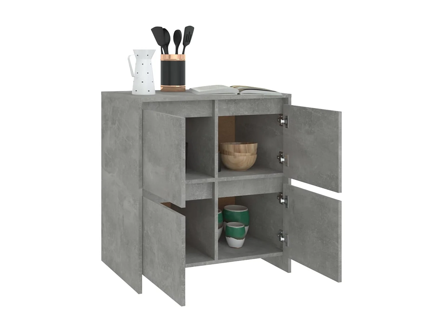 Buffet Gris béton 70x41x75 cm Bois d'ingénierie
