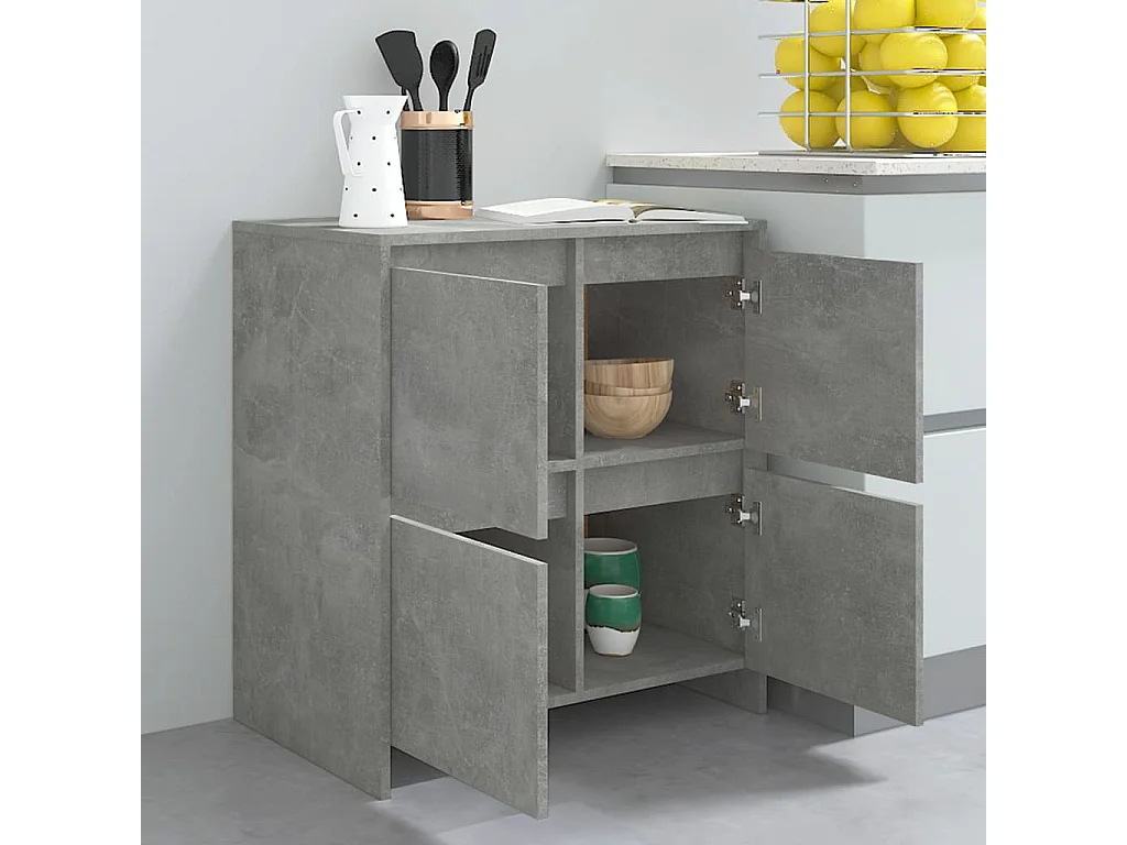 Buffet Gris béton 70x41x75 cm Bois d'ingénierie
