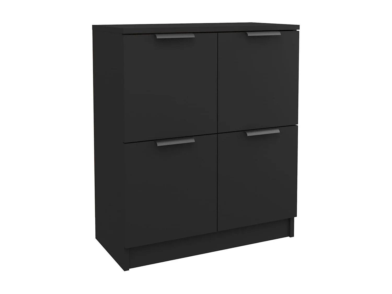 Buffet noir 60x30x70 cm bois d'ingénierie