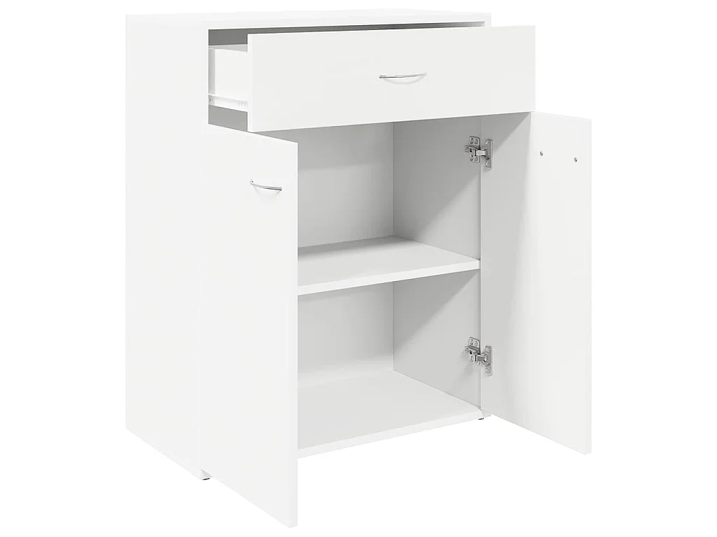 Buffet blanc 60x30x75 cm bois d'ingénierie