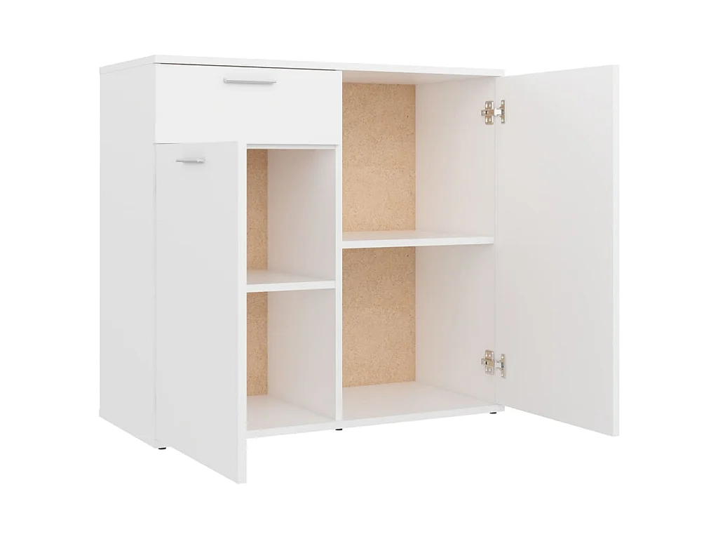 Dressoir 80x36x75 cm bewerkt hout wit