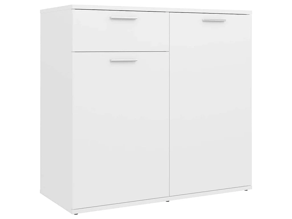 Buffet blanc 80x36x75 cm bois d'ingénierie