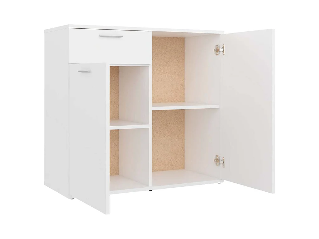 Buffet blanc 80x36x75 cm bois d'ingénierie