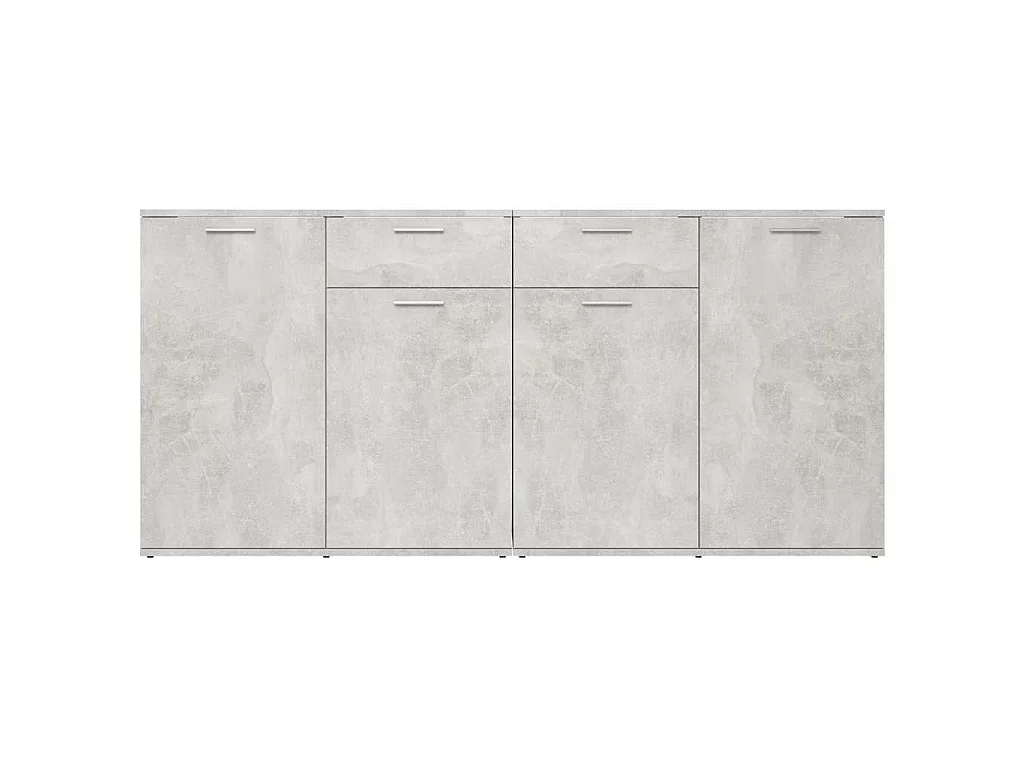 Credenza Grigio Cemento 160x36x75 cm in Legno Multistrato