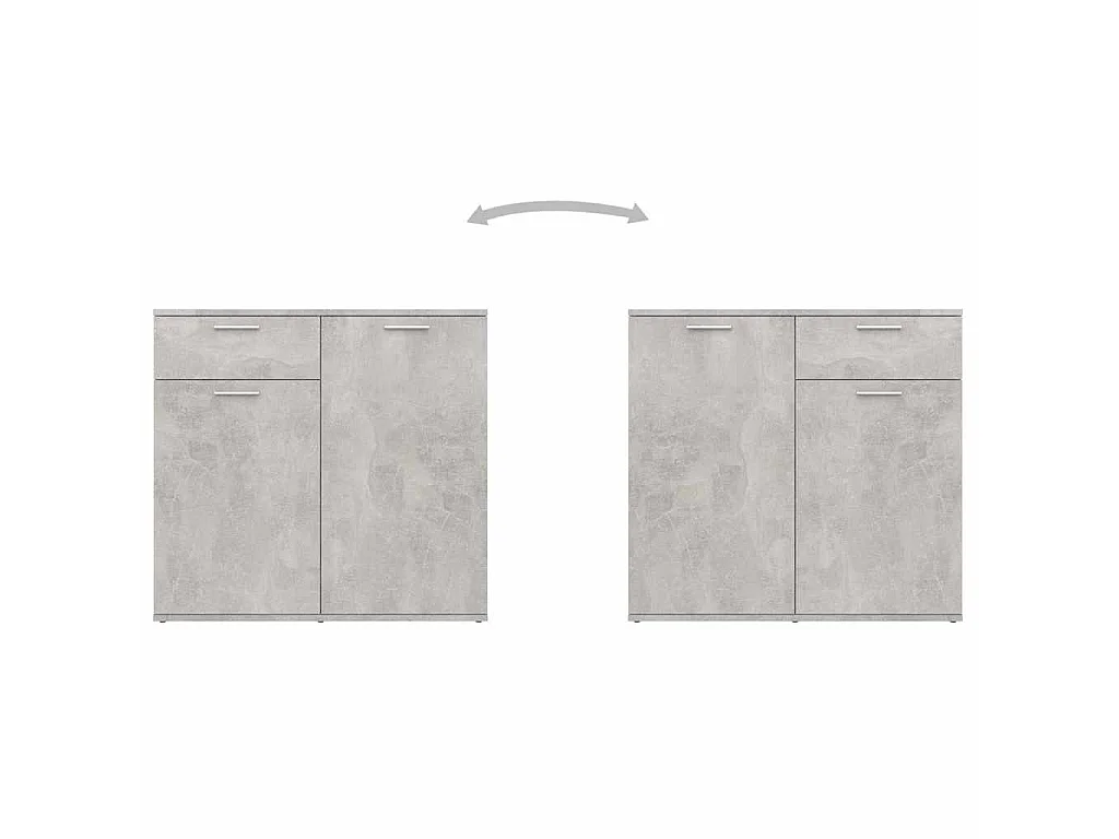 Credenza Grigio Cemento 160x36x75 cm in Legno Multistrato