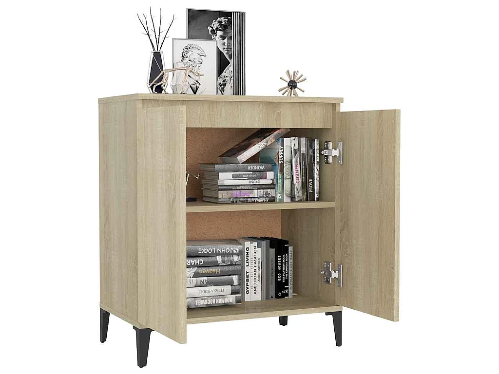Buffet chêne sonoma 60x35x70 cm bois d'ingénierie