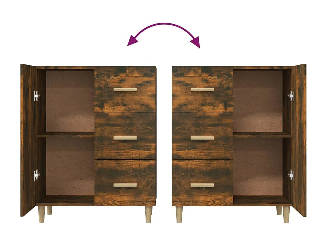 Sideboard Räuchereiche 69,5x34x90 cm Holzwerkstoff