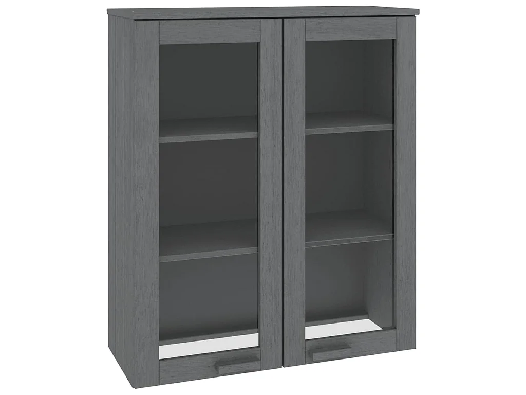 Opzetkast HAMAR 85x35x100 cm massief grenenhout donkergrijs