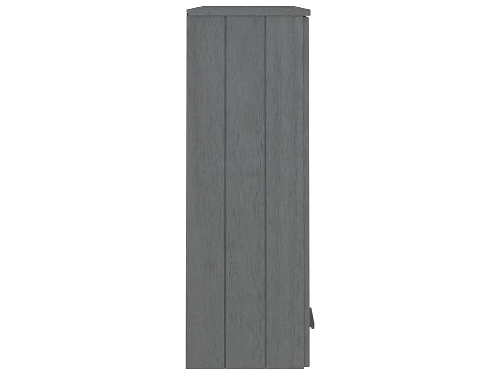 Opzetkast HAMAR 85x35x100 cm massief grenenhout donkergrijs