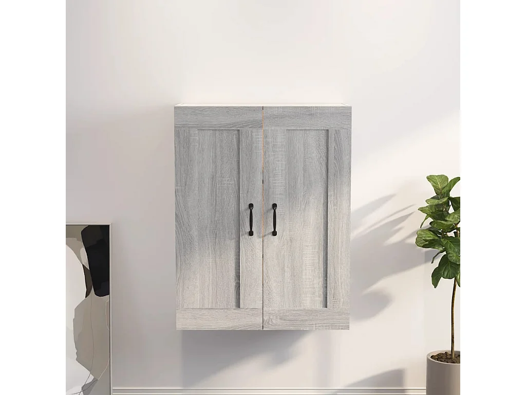 Armadietto Pensile a Parete Grigio Sonoma 69,5x32,5x90 cm