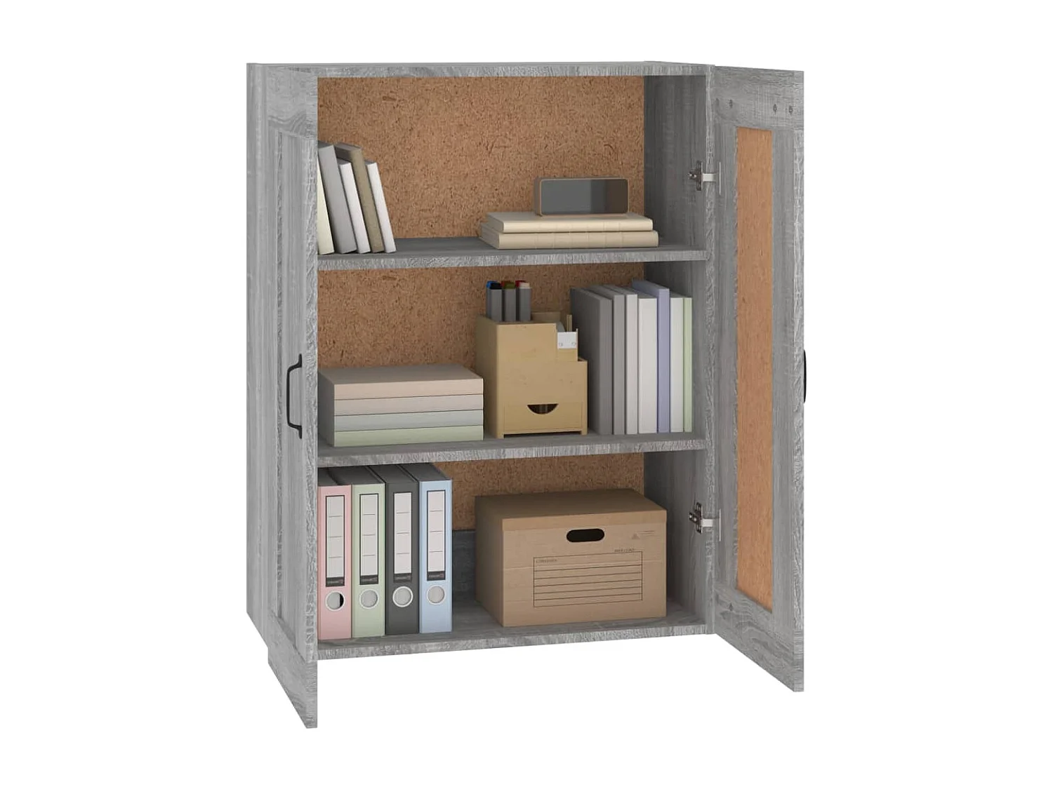 Armadietto Pensile a Parete Grigio Sonoma 69,5x32,5x90 cm