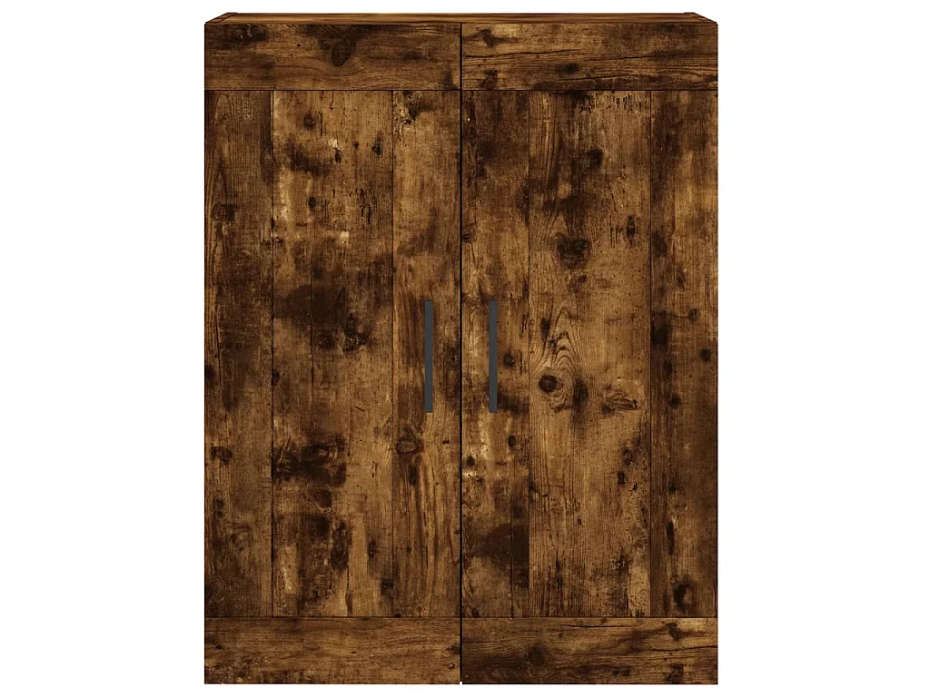 Armoires murales 2 pcs chêne fumé bois d'ingénierie