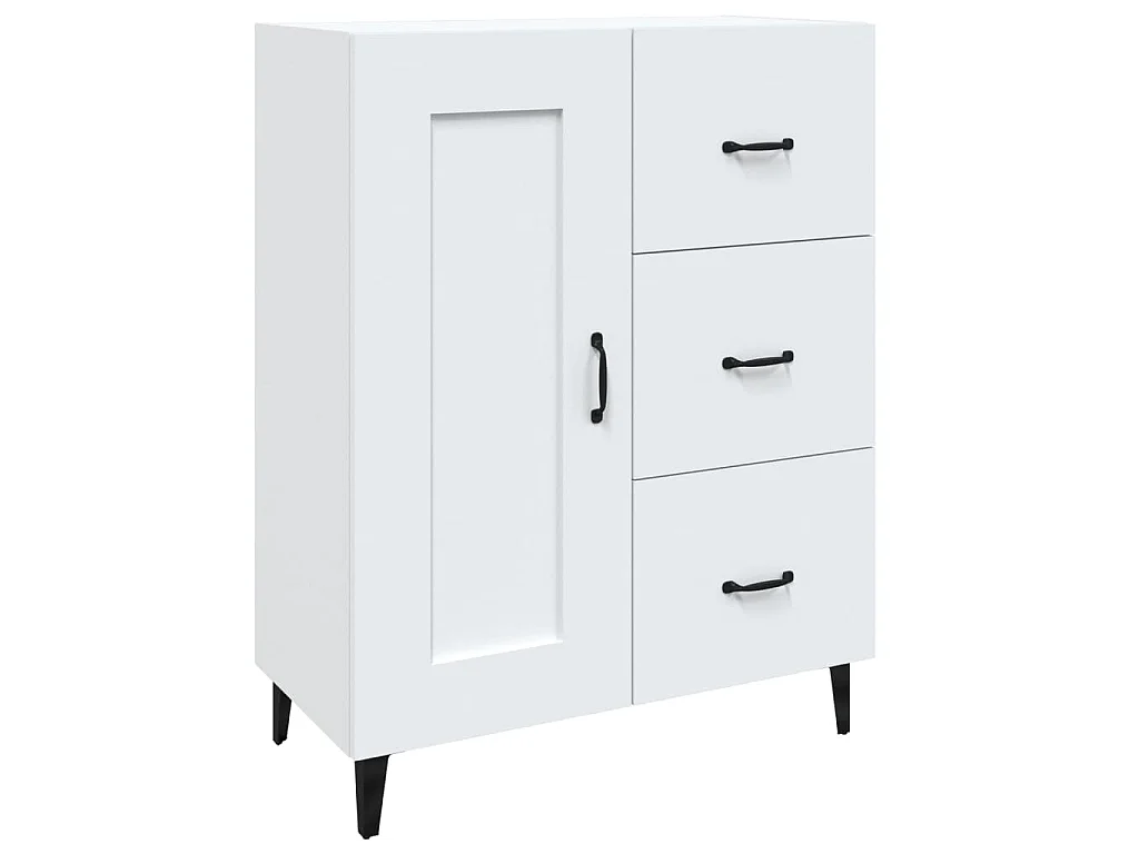 Buffet Blanc 69,5x34x90 cm Bois d'ingénierie