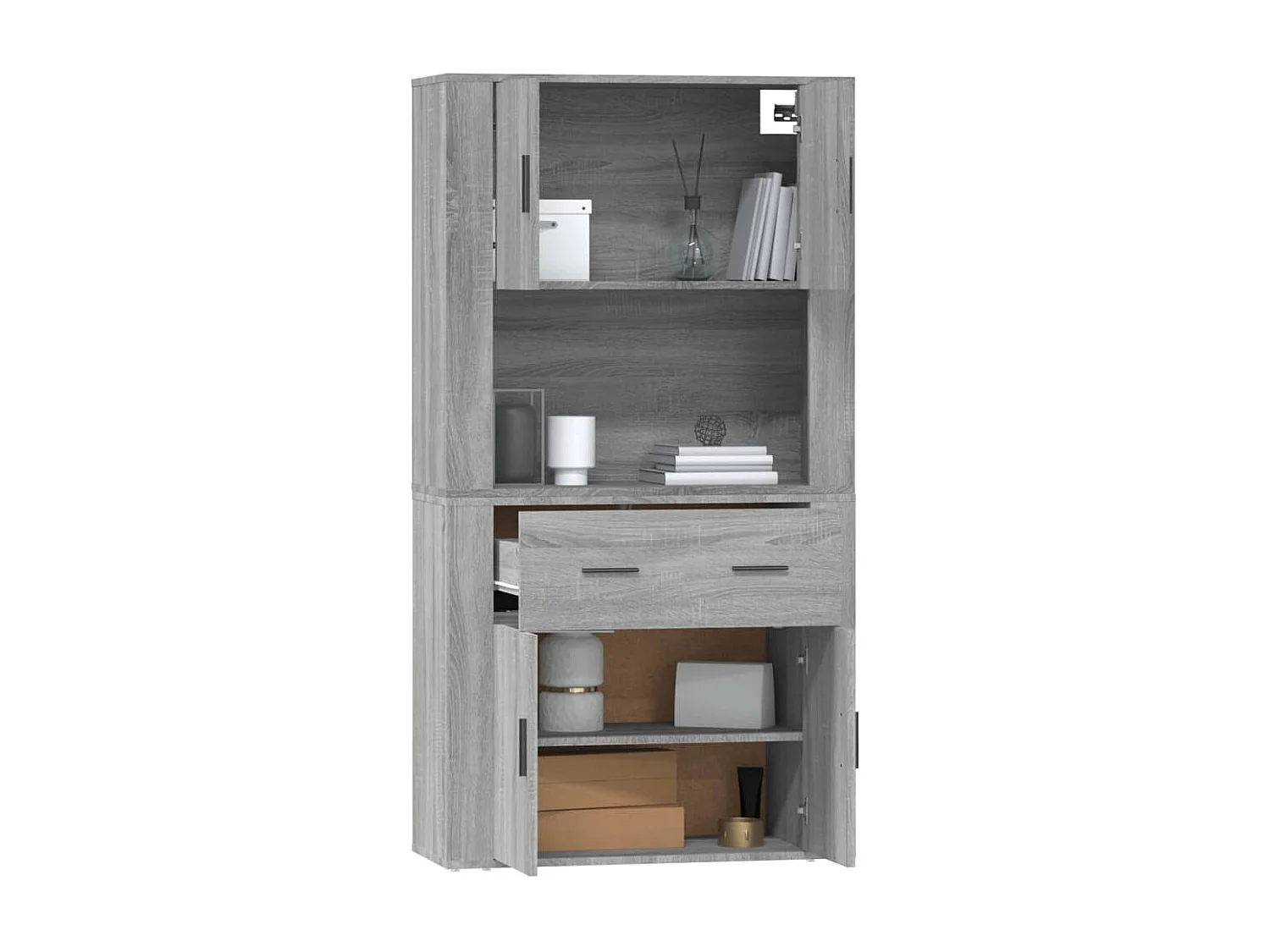 Highboard Grau Sonoma Holzwerkstoff