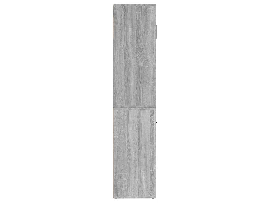 Hoge kast bewerkt hout grijs sonoma eikenkleurig