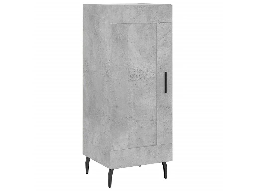 Buffet haut Gris béton 34,5x34x180 cm Bois d'ingénierie