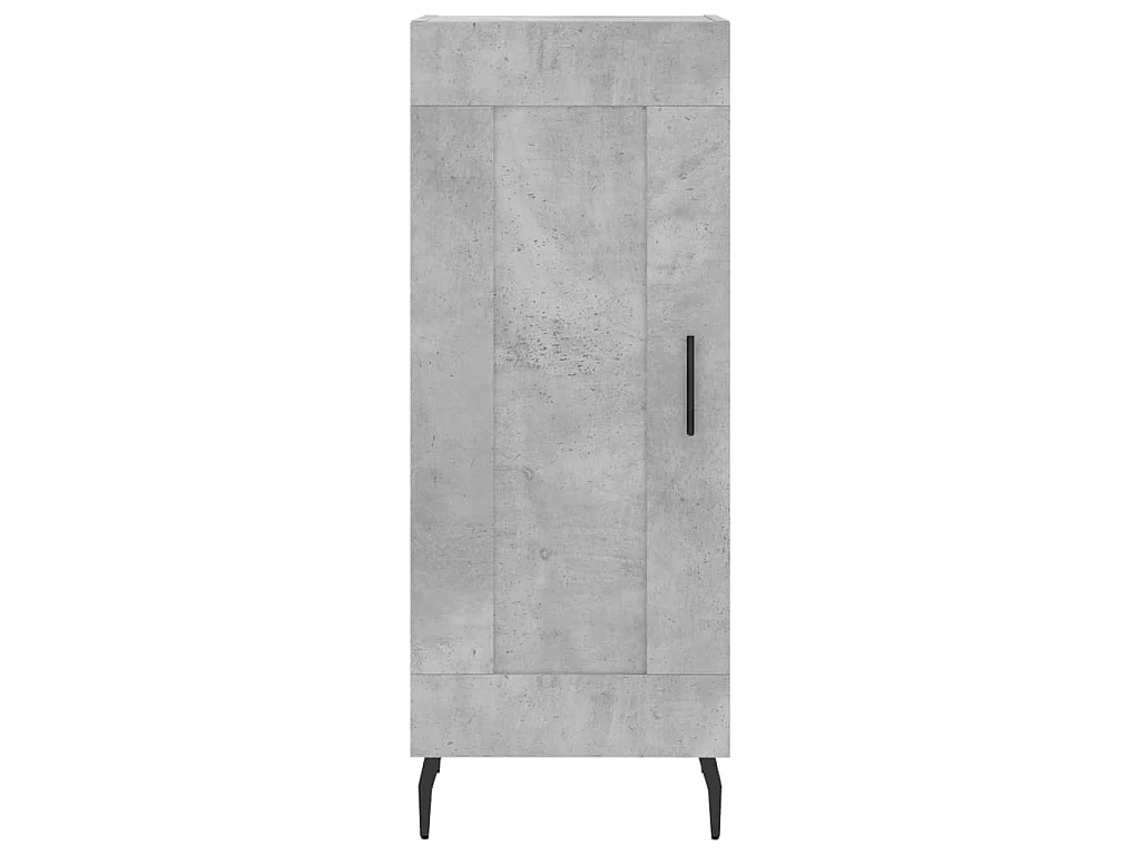 Buffet haut Gris béton 34,5x34x180 cm Bois d'ingénierie