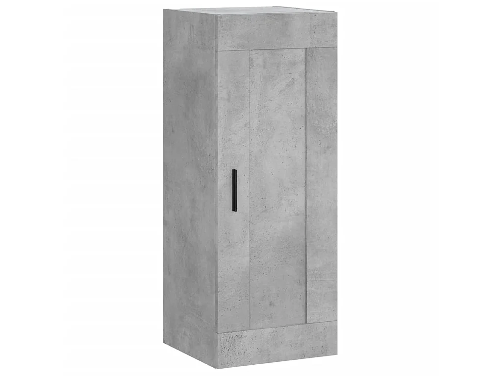 Buffet haut Gris béton 34,5x34x180 cm Bois d'ingénierie