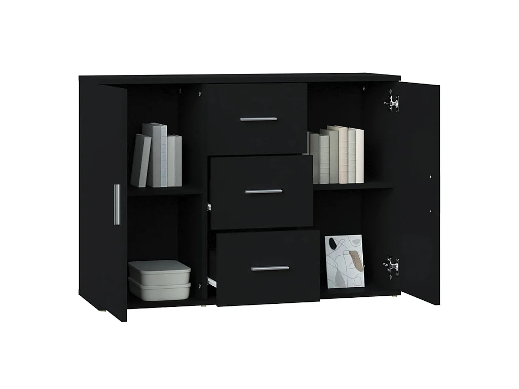 Aparador 91x29,5x65 cm derivados de madeira preto