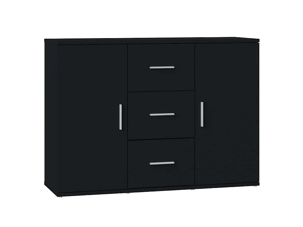 Buffet Noir 91x29,5x65 cm Bois d'ingénierie