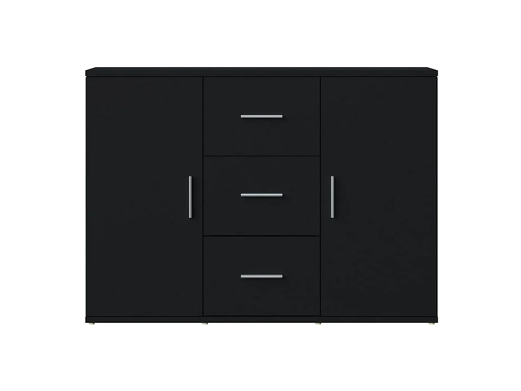 Buffet Noir 91x29,5x65 cm Bois d'ingénierie