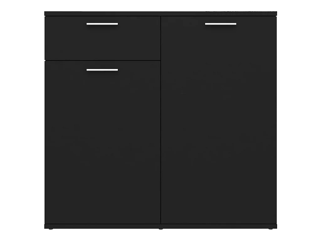 Dressoir 80x36x75 cm bewerkt hout zwart