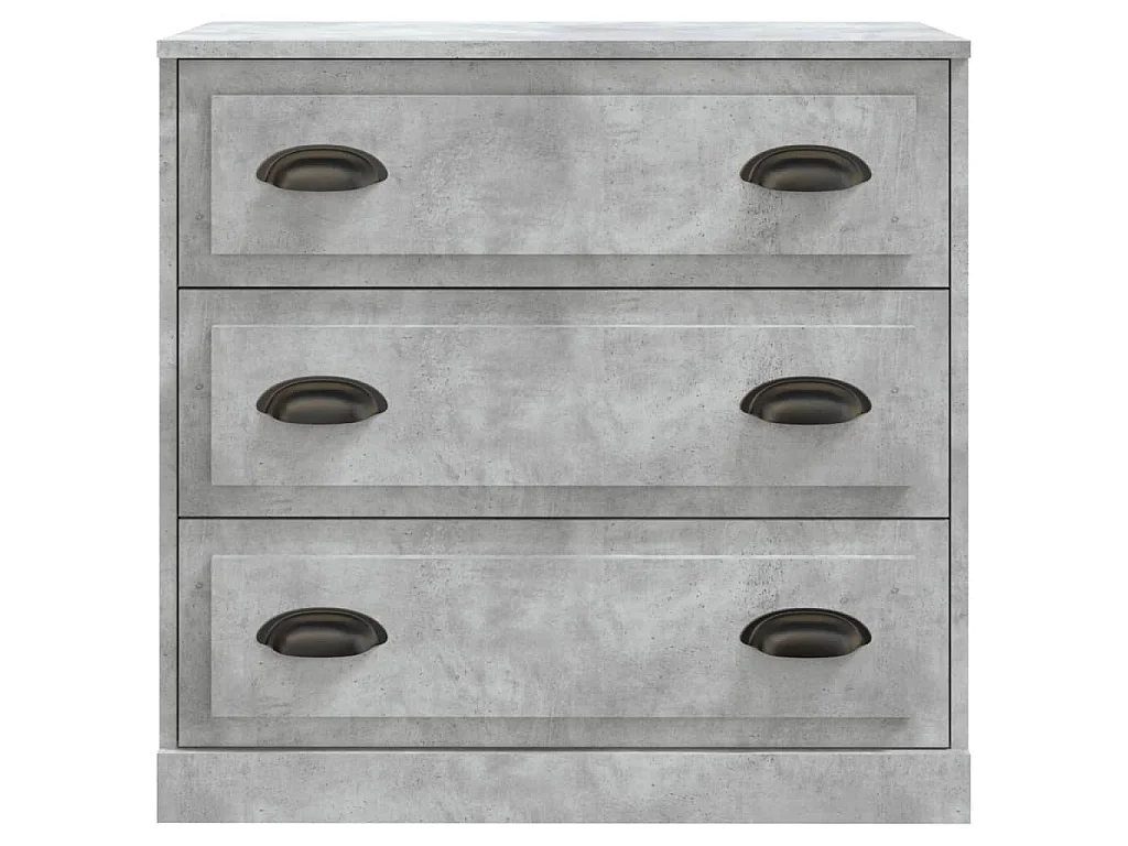 Credenze 2 pz Grigio Cemento in Legno Multistrato