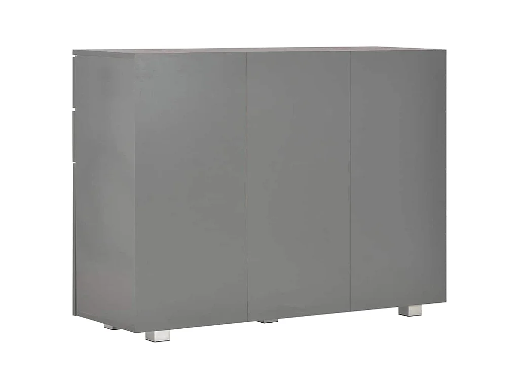 Dressoir 107x35x80,5 cm hoogglans grijs