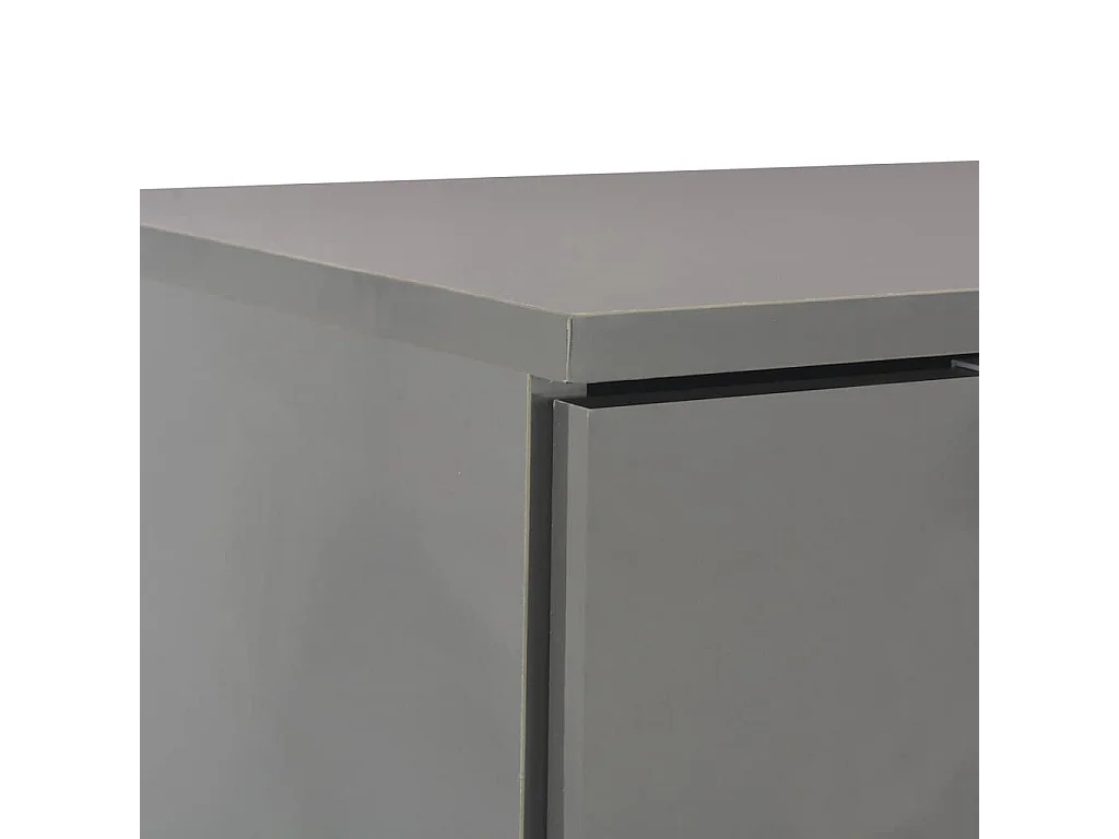 Dressoir 107x35x80,5 cm hoogglans grijs