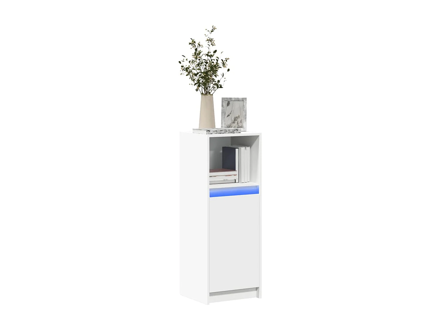Buffet avec LED blanc 38x34x100 cm bois d'ingénierie