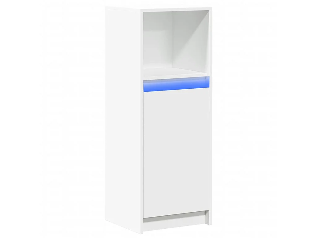 Buffet avec LED blanc 38x34x100 cm bois d'ingénierie