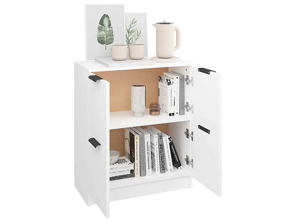 Buffet Blanc 60x30x70 cm Bois d'ingénierie