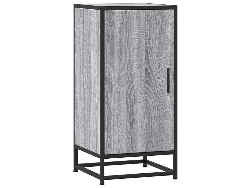 Buffet sonoma gris 35,5x35x76 cm bois d'ingénierie et métal