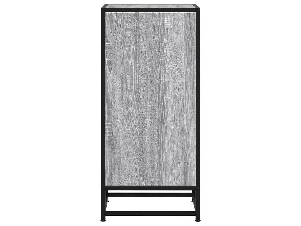 Buffet sonoma gris 35,5x35x76 cm bois d'ingénierie et métal