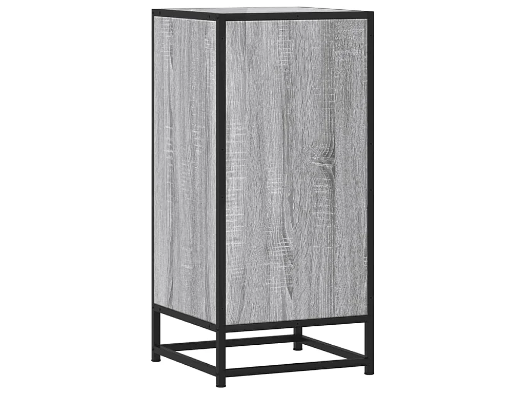 Buffet sonoma gris 35,5x35x76 cm bois d'ingénierie et métal