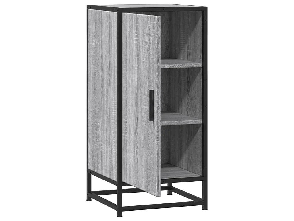 Buffet sonoma gris 35,5x35x76 cm bois d'ingénierie et métal