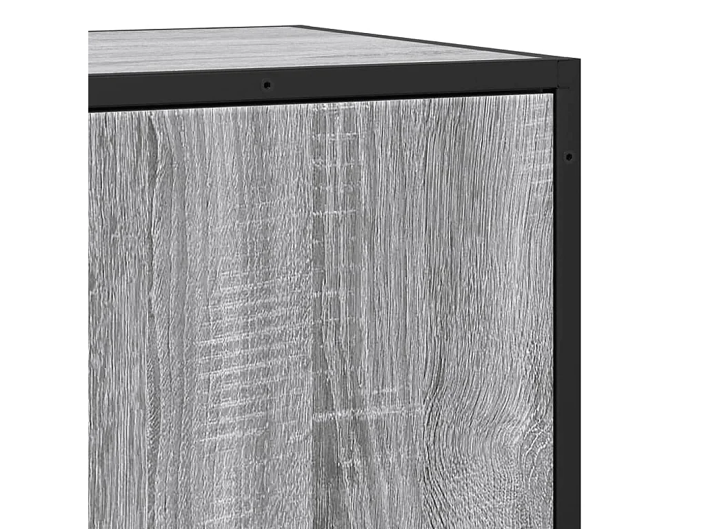 Buffet sonoma gris 35,5x35x76 cm bois d'ingénierie et métal