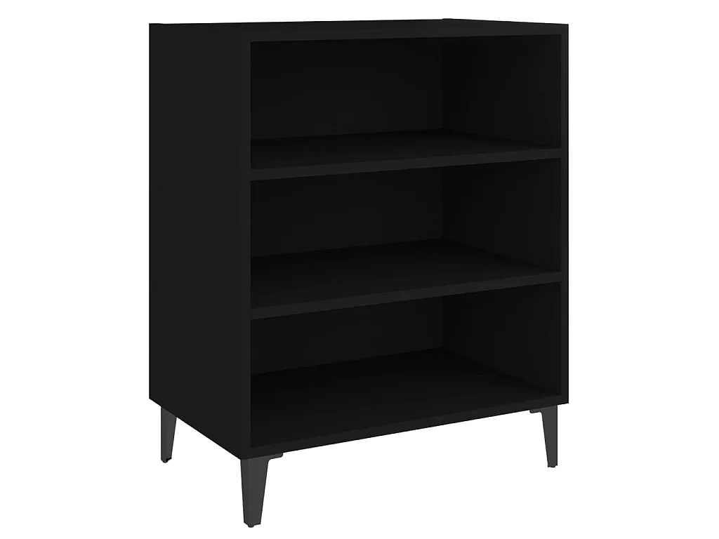 Buffet noir 57x35x70 cm bois d’ingénierie