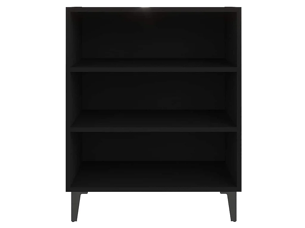 Buffet noir 57x35x70 cm bois d’ingénierie