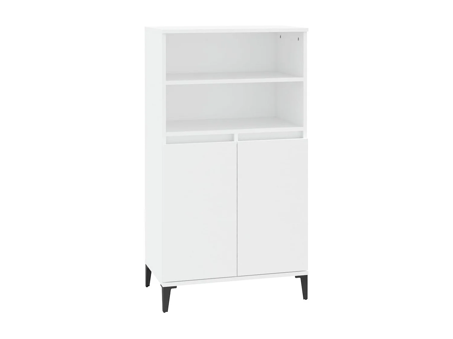Buffet haut Blanc 60x36x110 cm Bois d'ingénierie