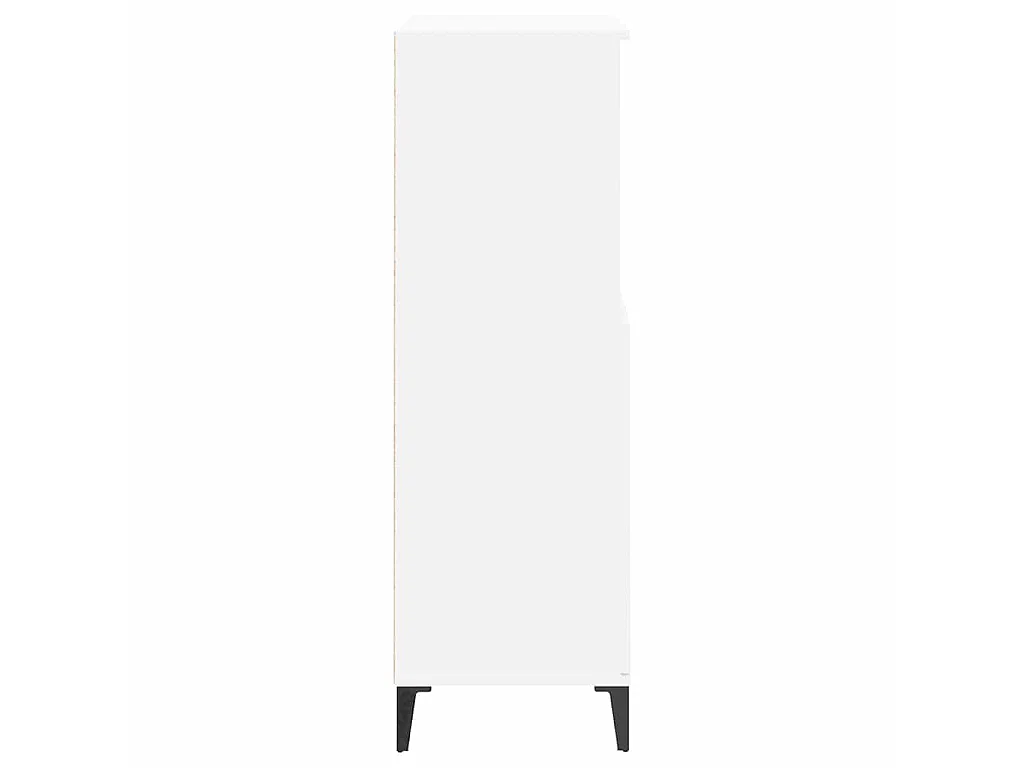 Buffet haut Blanc 60x36x110 cm Bois d'ingénierie