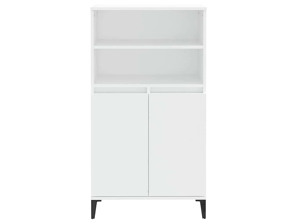 Hoge kast Wit 60 x 36 x 110 cm Bewerkt hout