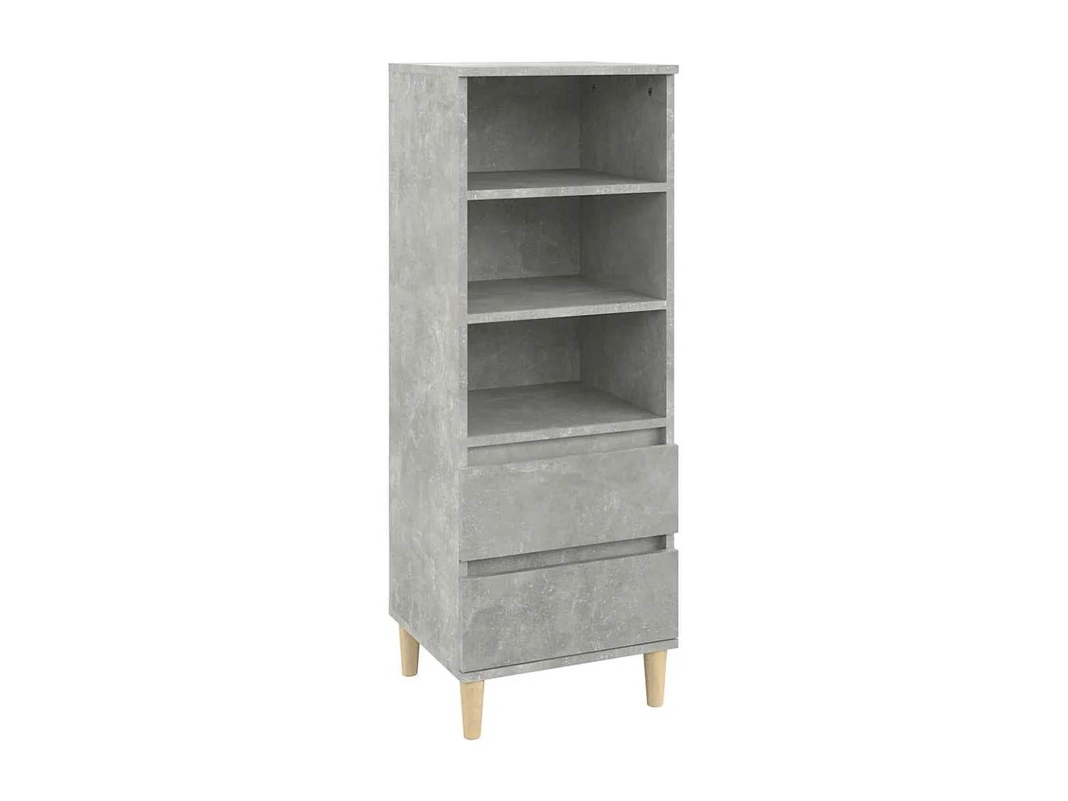 Buffet haut Gris béton 40x36x110 cm Bois d'ingénierie