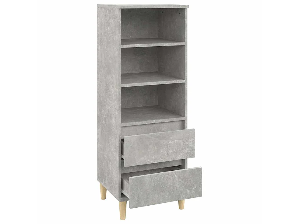 Buffet haut Gris béton 40x36x110 cm Bois d'ingénierie