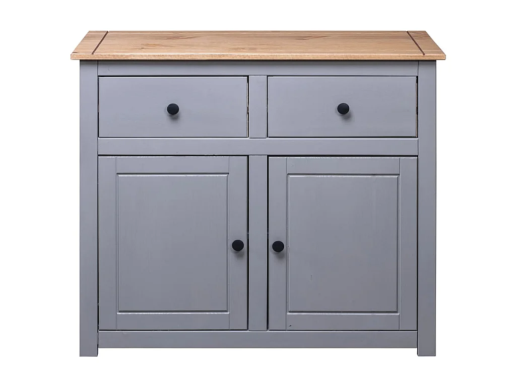Dressoir Panama Range 93x40x80 cm massief grenenhout grijs