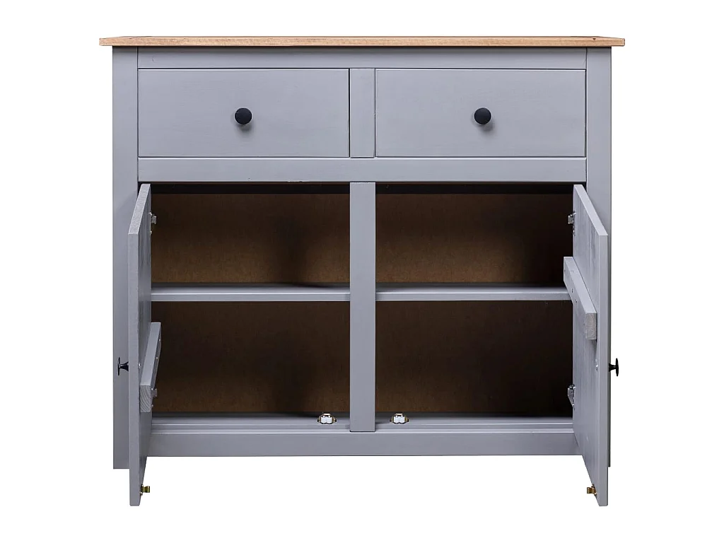 Dressoir Panama Range 93x40x80 cm massief grenenhout grijs