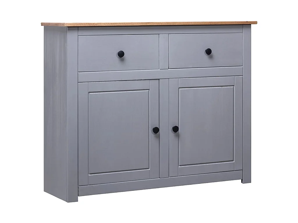 Dressoir Panama Range 93x40x80 cm massief grenenhout grijs