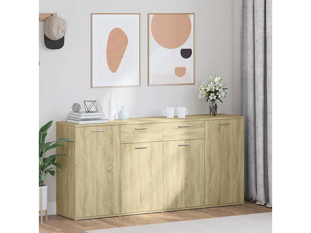 Buffet Chêne sonoma 160x36x75 cm Bois d'ingénierie