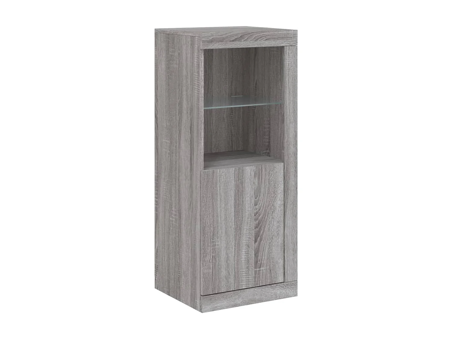 Sideboards mit LED-Leuchten 3 Stk. Grau Sonoma Holzwerkstoff
